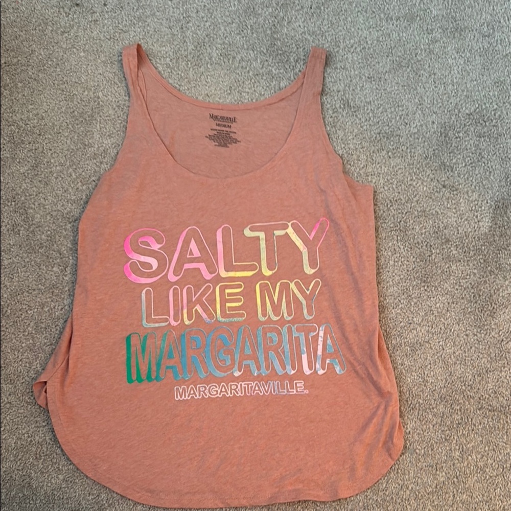 Margaritaville Orange Pink Sleeveless Tank Top